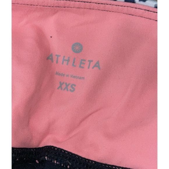 Athleta Petal Salutation 7/8 Ankle Legging XXS Navy Blue White Tight Fit Pant - Picture 5 of 5